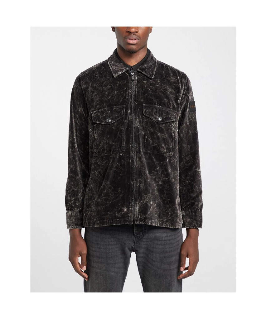 Hugo Mens Lovel 8 Overshirt in Black Cotton - Size 2XL